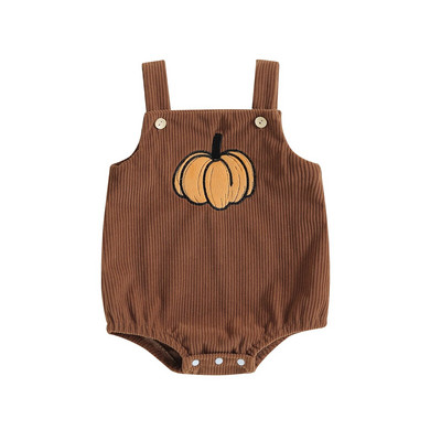 ma&baby 0-18M 1st Halloween Βρεφικές Στολές Νεογέννητο Βρέφος Αγόρι Κοριτσάκι Pumpkin Ghost Print Jumpsuit Κοτλέ φόρμες