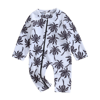 ma&baby 3-24M Νεογέννητο Βρέφος Μικρό Μωρό Μωρό Αγόρι Κοριτσάκι Μαγιό Μακρυμάνικο Coconut Tree Ζώο μαγιό Παραλία Μαγιό