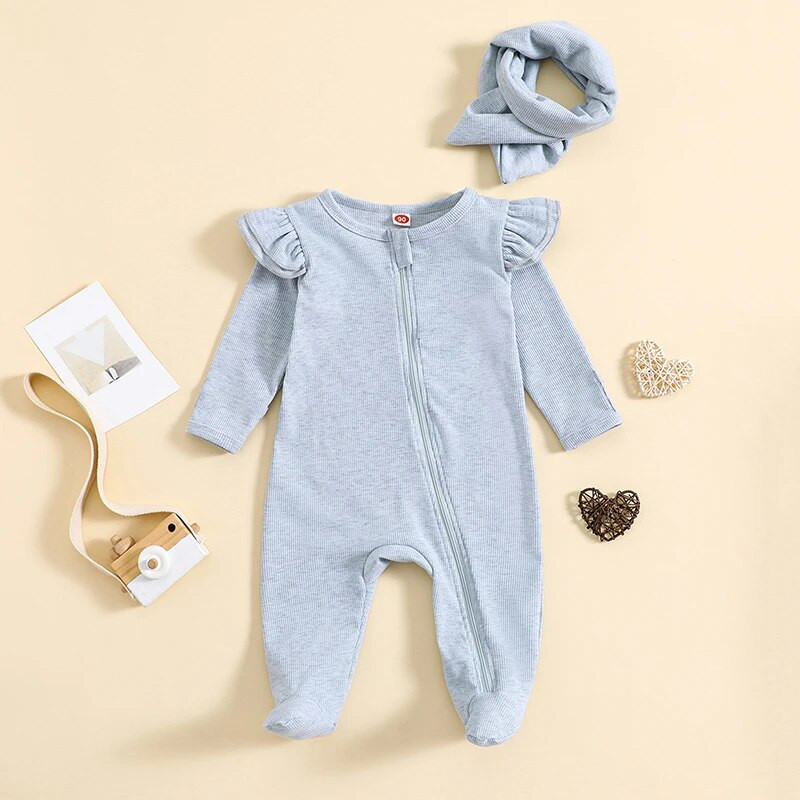 ma&baby 0-24M újszülött csecsemő kisfiú lány jumpsuit puha kötött hosszú ujjú nadrág + fejpántos őszi tavaszi ruhák