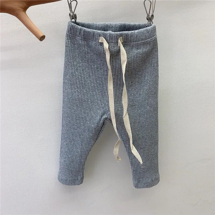 2023 ősz új baba egyszínű leggings lányoknak hosszú nadrág Pp nadrág pamut kisgyermek fiú Rugalmas leggings gyermek nadrág