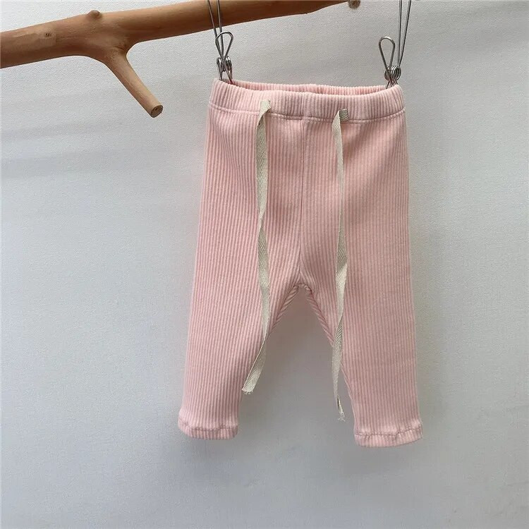 2023 ősz új baba egyszínű leggings lányoknak hosszú nadrág Pp nadrág pamut kisgyermek fiú Rugalmas leggings gyermek nadrág