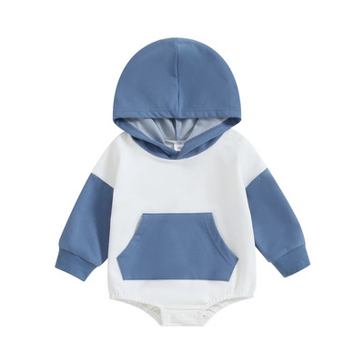 ma&baby 0-18M Νεογέννητο Βρέφος Κοριτσάκι Αγόρι Romper Μακρυμάνικο με κουκούλα συνονθύλευμα Φθινοπωρινά ανοιξιάτικα ρούχα