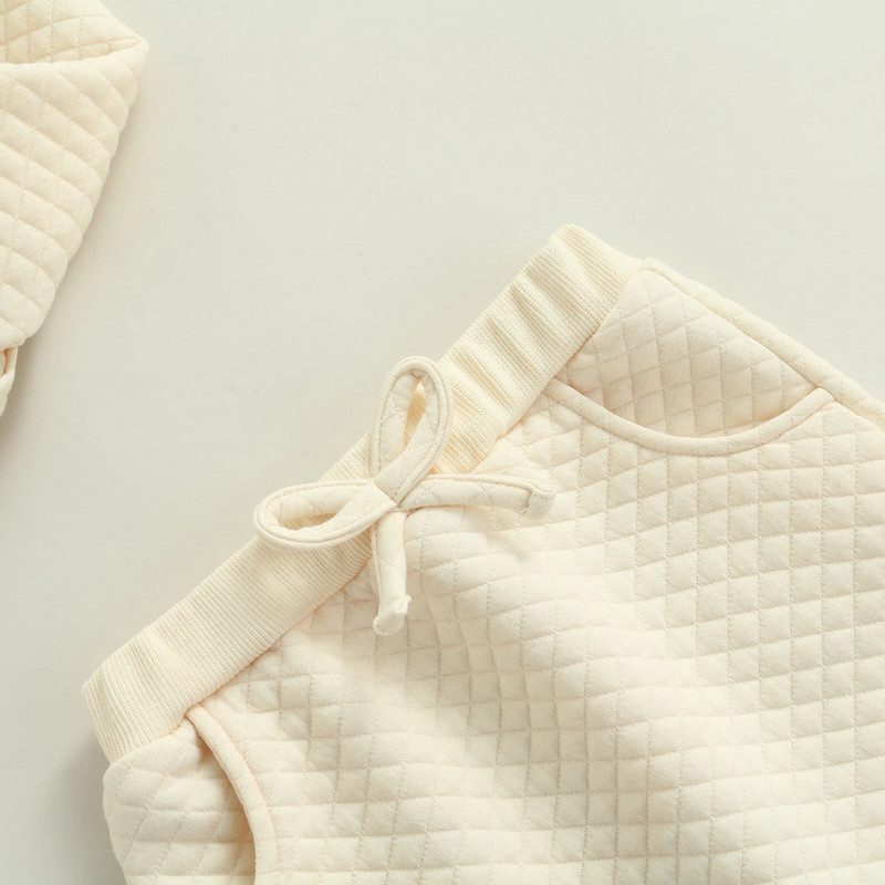 Ma&Baby 0-24M újszülött baba ruhakészlet kisgyermek fiú lány hosszú ujjú felsők nadrágok, meleg, rugalmas ruhák, egyszínű