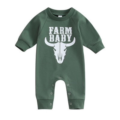 ma&baby 0-12M Νεογέννητο Βρέφος Βρέφη Κοριτσάκια Αγόρια Μακρυμάνικη Ολόσωμη φόρμα αγελάδας Εκτύπωση Φθινοπωρινή άνοιξη Casual ρούχα για μικρά παιδιά