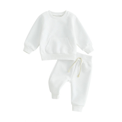 ma&baby 0-3Y νήπιο Νεογέννητο Αγοράκι Κοριτσάκι Σετ Ρούχα Φθινοπωρινής Άνοιξης Casual outfits Μονόχρωμα μακρυμάνικα παντελόνια