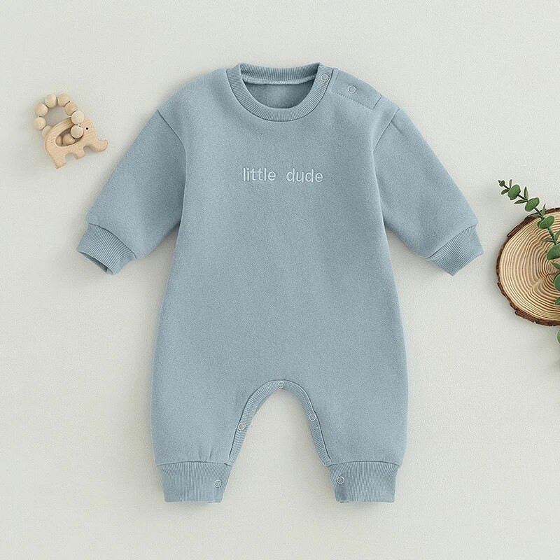 ma&baby 0-18M újszülött csecsemő csecsemő fiú fiú lány jumpsuit levél hímzés hosszú ujjú nadrág meleg ősz téli ruházat 828AKCIÓ 15-5