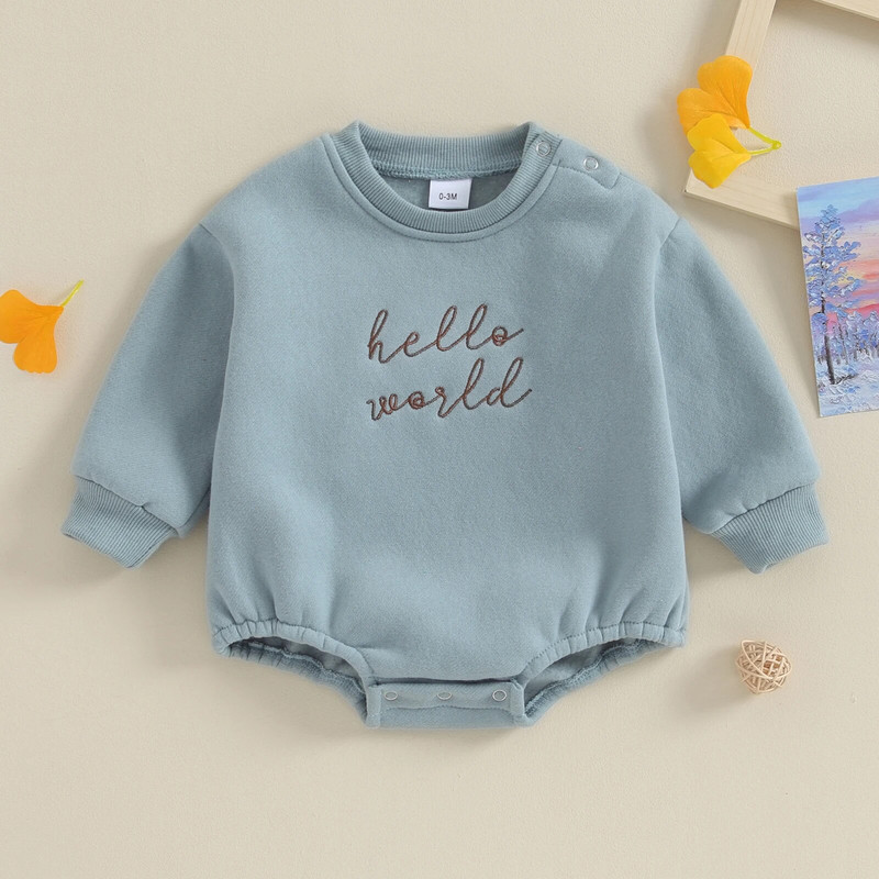 ma&baby 0-6M újszülött csecsemő kisfiú lány nadrág hosszú ujjú hímzés betűk jumpsuit Aranyos kisgyermek őszi tavaszi ruházat