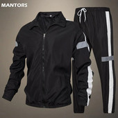 Ανδρική αθλητική φόρμα Casual Joggers Αθλητική ανδρική άνοιξη 2023 Νέο σετ 2 τεμαχίων Ανδρικά αθλητικά ρούχα Hip hop σακάκι παντελόνι κοστούμι 5XL
