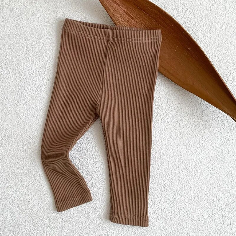 Koreai stílusú 0-24M újszülött fiú fiú lány nadrág egyszínű pamut csecsemő baba fiú lány leggings tavaszi őszre