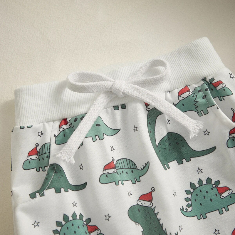 ma&baby 0-3Y Karácsony Újszülött Fiúk Lányok Ruhakészletek Kisgyermekek Csecsemők Karácsonyi Felszerelések Jelmezek Dinoszauruszok Hosszú ujjú Felsők Nadrágok