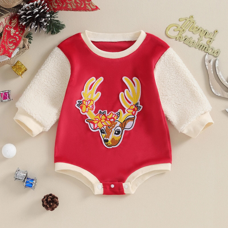 ma&baby 0-18M karácsonyi csecsemő újszülött totyogó kislány fiú nadrágos betűs kombiné hosszú ujjú meleg karácsonyi jelmezek