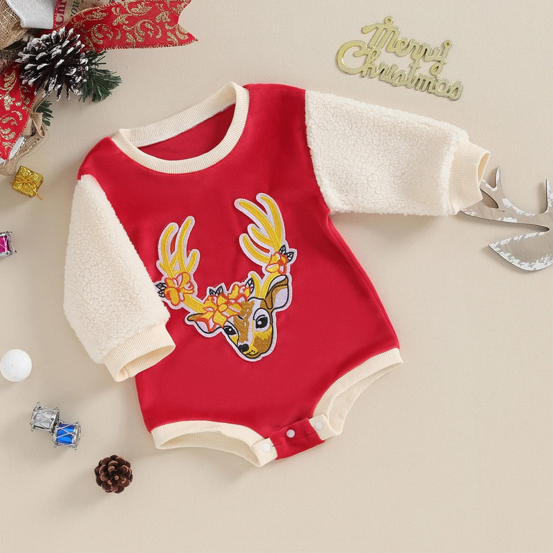 ma&baby 0-18M karácsonyi csecsemő újszülött totyogó kislány fiú nadrágos betűs kombiné hosszú ujjú meleg karácsonyi jelmezek