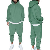Ανδρικές φόρμες Jogger Sportswear Casual πουλόβερ Μπλούζες Φούτερ Streetwear Πουλόβερ Μονόχρωμο Αθλητικό κοστούμι Fleece Ανδρικά Σετ