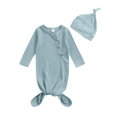 Ma&Baby 0-3M Νεογέννητο Βρέφος, μωρό, κοριτσάκια, πλεκτοί υπνόσακοι με μακρυμάνικο κουμπιά μαλακό κρεβάτι