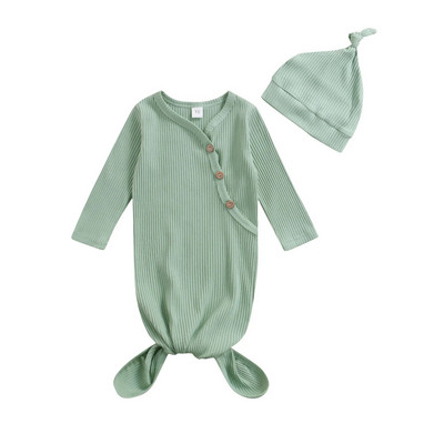 Ma&Baby 0-3M Νεογέννητο Βρέφος, μωρό, κοριτσάκια, πλεκτοί υπνόσακοι με μακρυμάνικο κουμπιά μαλακό κρεβάτι