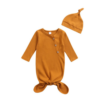 Ma&Baby 0-3M Νεογέννητο Βρέφος, μωρό, κοριτσάκια, πλεκτοί υπνόσακοι με μακρυμάνικο κουμπιά μαλακό κρεβάτι