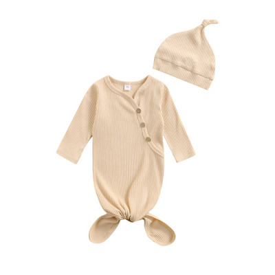 Ma&Baby 0-3M Νεογέννητο Βρέφος, μωρό, κοριτσάκια, πλεκτοί υπνόσακοι με μακρυμάνικο κουμπιά μαλακό κρεβάτι