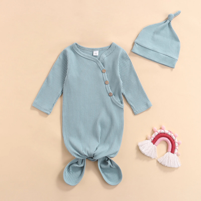 Ma&Baby 0-3M újszülött baba fiú lány hálózsákok kötött hosszú ujjú gombos hálózsák puha ágynemű