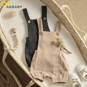 ma&baby 0-18M Νεογέννητο Βρέφος Romper Μικρό αγόρι αγόρι Πλεκτό Ολόσωμο Φόρμα Μονόχρωμη Καλοκαιρινά Ρούχα
