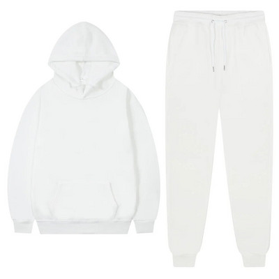 Ανδρική αθλητική φόρμα Winter Fleece Αθλητική φόρμα για άνδρες 2023 Παντελόνι με κουκούλα Oversize Φθινοπωρινό Χειμερινό Fleece Γυναικεία ζεστά κοστούμια Unisex