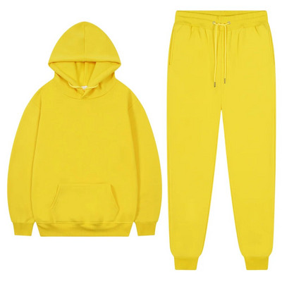 Ανδρική αθλητική φόρμα Winter Fleece Αθλητική φόρμα για άνδρες 2023 Παντελόνι με κουκούλα Oversize Φθινοπωρινό Χειμερινό Fleece Γυναικεία ζεστά κοστούμια Unisex