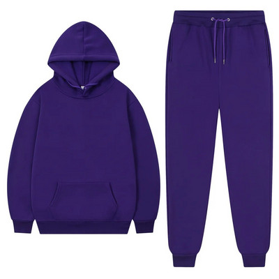 Ανδρική αθλητική φόρμα Winter Fleece Αθλητική φόρμα για άνδρες 2023 Παντελόνι με κουκούλα Oversize Φθινοπωρινό Χειμερινό Fleece Γυναικεία ζεστά κοστούμια Unisex