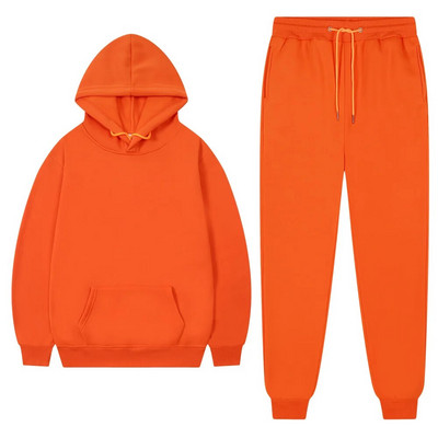 Ανδρική αθλητική φόρμα Winter Fleece Αθλητική φόρμα για άνδρες 2023 Παντελόνι με κουκούλα Oversize Φθινοπωρινό Χειμερινό Fleece Γυναικεία ζεστά κοστούμια Unisex