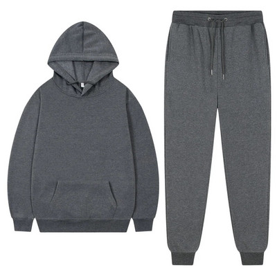 Ανδρική αθλητική φόρμα Winter Fleece Αθλητική φόρμα για άνδρες 2023 Παντελόνι με κουκούλα Oversize Φθινοπωρινό Χειμερινό Fleece Γυναικεία ζεστά κοστούμια Unisex