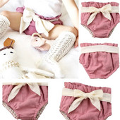 Καλύμματα πάνας Summer Bloomers Baby Girls Βαμβακερό σορτς νήπιο μεγάλο φιόγκο PP παντελόνι πάνα βολάν νήπιο σορτς