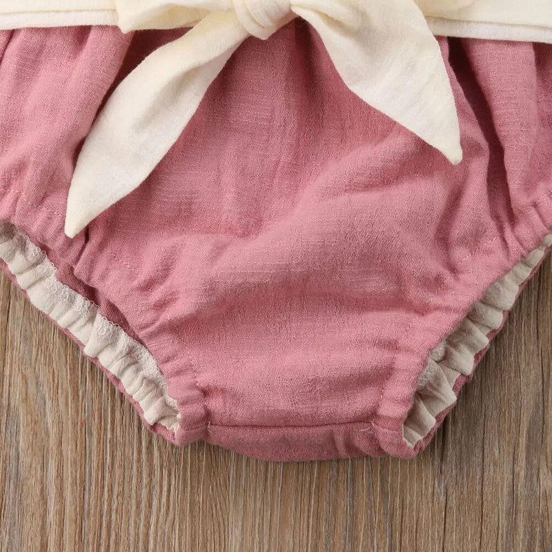 Nyári Bloomers Baby Girls Pelenkahuzatok Pamut rövidnadrág Tipegő nagy masni PP nadrág Pelenka Fodor tipegő rövidnadrág