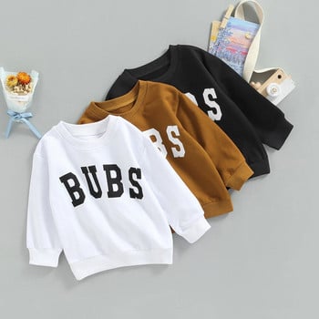 ma&baby 1-6Y Infant Toddler Kid Baby Boy Girl T-shirt Letter Long Sleeve Tops Ежедневни есенни пролетни детски дрехи