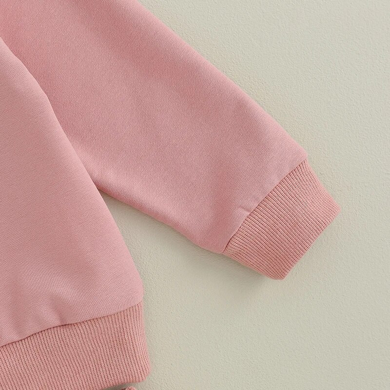 Baby Girls 2 részes ruha, betűkkel nyomott hosszú ujjú, nyakú pulóver elasztikus derékkal, melegítőnadrág őszi ruhákkal