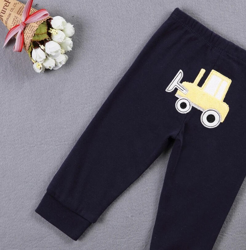 2021-es babanadrág pamut fiú nadrág Rajzfilm kötött kisgyermek fiú leggings gumírozott derék Busha PP nadrág nadrág babaruhák