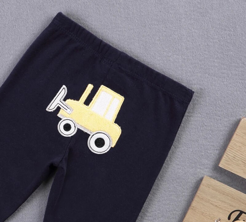2021-es babanadrág pamut fiú nadrág Rajzfilm kötött kisgyermek fiú leggings gumírozott derék Busha PP nadrág nadrág babaruhák