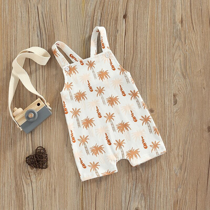 Nyári kisgyermekek csecsemők fiúk lányok ujjatlan gombnyomással O-nyakú nadrágok jumpsuitek overálok alkalmi body ruhák