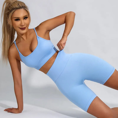 Bešavne kratke hlače za jogu Žensko odijelo za fitness za sportske setove Odjeća za teretanu Odjeća za vježbanje za žene Sportska odjeća Sportska odjeća za žene