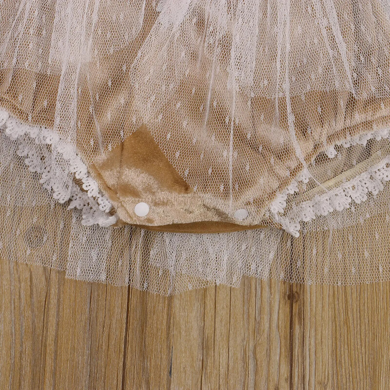 Nyári újszülött baba lányok nadrágos ruhák hercegnő fodros pamut kombinék Aranyos kisgyermek hát nélküli csipke virágos ruhák