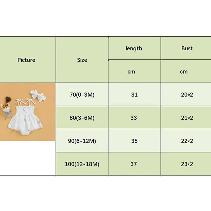 Nyári hercegnő csecsemő baba lány ujjatlan jumpsuit Romper ruha virágos hímzés, dörzsölt puha pamut body + fejpántos öltöny