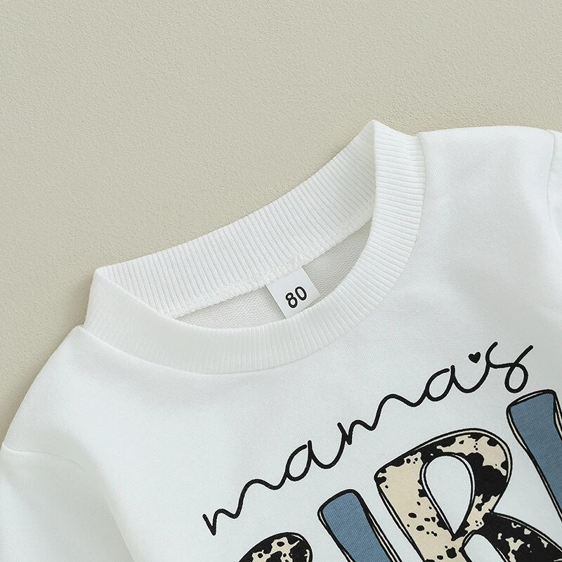 Lánygyerek nadrág szett, hosszú ujjú, betűkkel nyomtatott pulóver elasztikus derékfoltokkal, nyomott nadrág szett