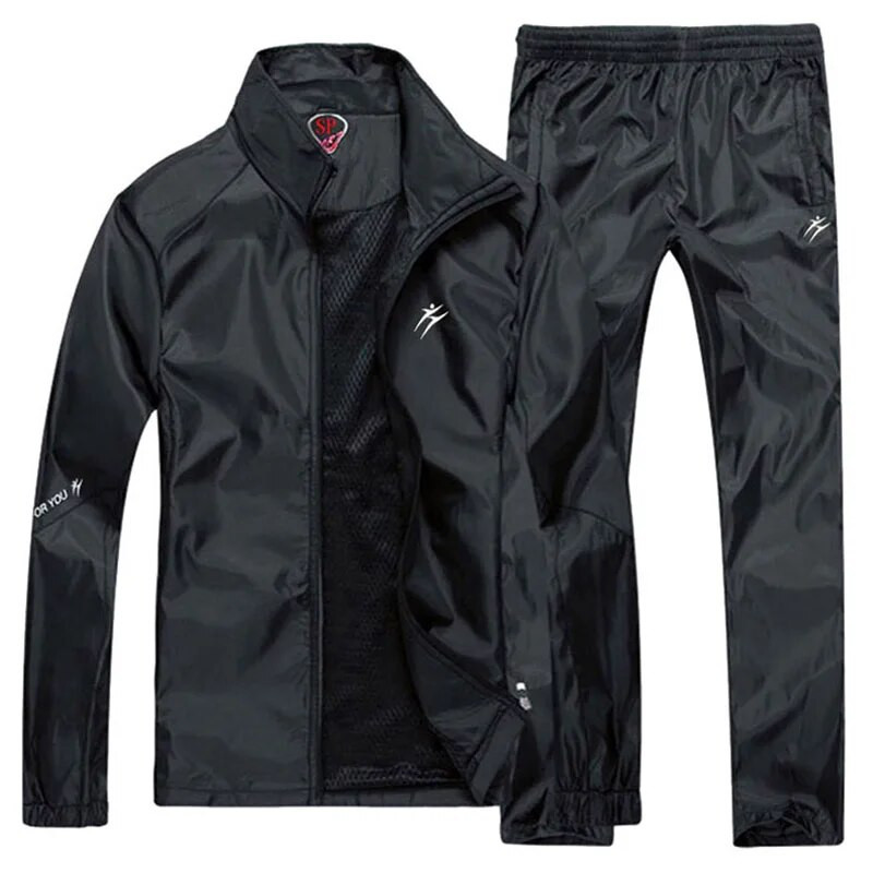 Férfi sportruházati szettek Alkalmi edzőtermi kocogók futó tornaruha férfi őszi egyrészes Varsity kabát + nadrágok sportruházat márkás ruházat