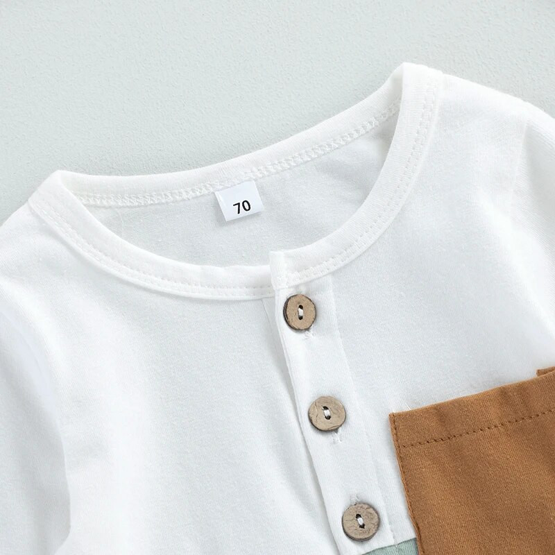 Ma&Baby 0-24M újszülött kisgyermek kisfiú lány jumpsuit, hosszú ujjú, őszi tavaszi ruha