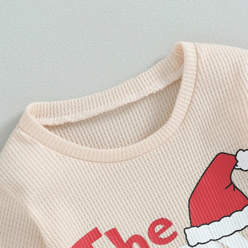 ma&baby 0-24h karácsonyi újszülött csecsemő baba lány fiú nadrág levél kalap nyomtatás hosszú ujjú gofri jumpsuit karácsonyi jelmezek