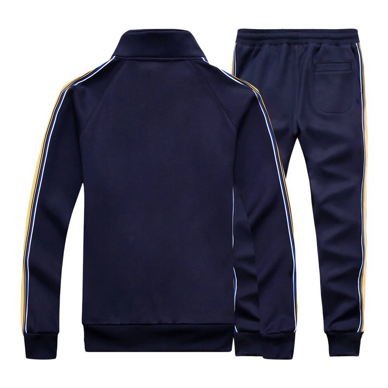 Márka Férfi tréningruha 2 részes férfi tavaszi kabát Alkalmi cipzáras dzsekik Sportruházat+nadrágok Pulóver Sportruha Férfi Szettek Ruházat