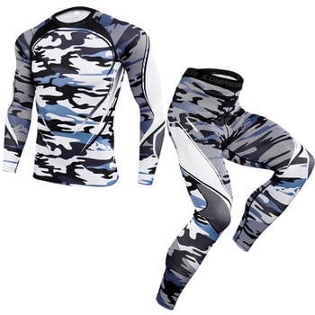 Нов комплект от две части за фитнес на открито, тениска с дълъг ръкав + панталон, бързосъхнещ спортен баскетболен еластичен костюм за бягане