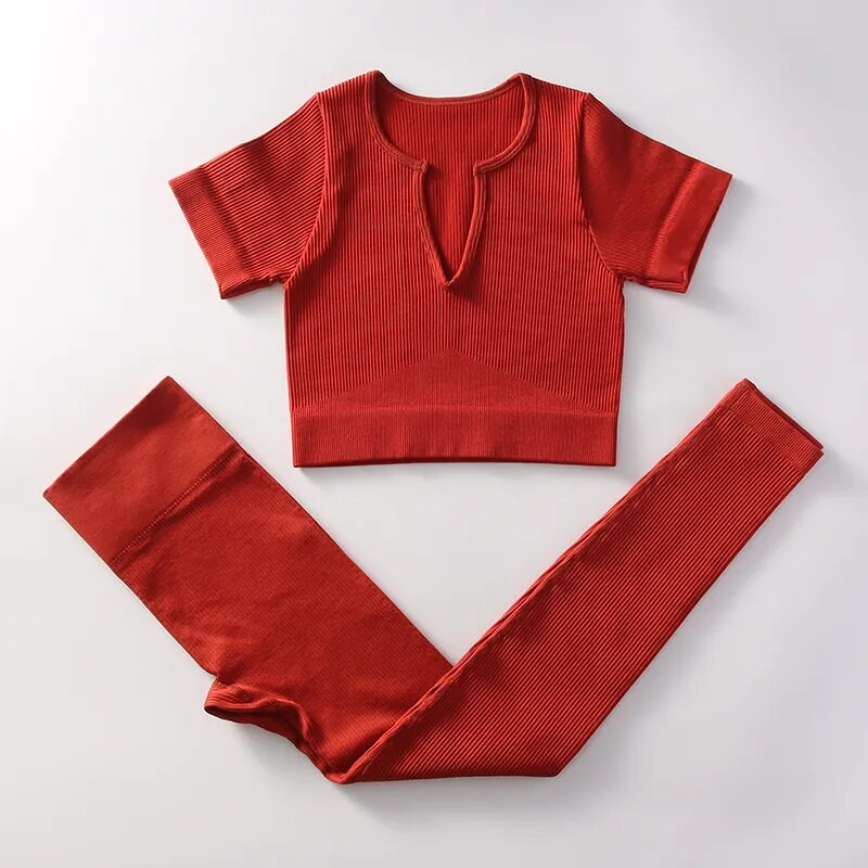 2db Varrat nélküli jóga szett női tréningruha Acid Wash Crop felső póló Magas derekú rövidnadrág Tornaruhák Sport öltöny Edzőruha szettek