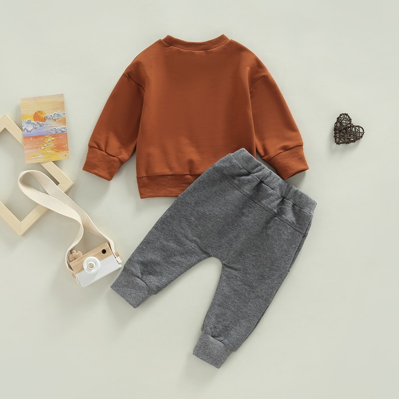 Csecsemő Baba Lányok Fiú Alkalmi pulóverek Hosszú ujjú, kerek nyakú betűminta Bordás mandzsetta Pulóverek Őszi ruházat