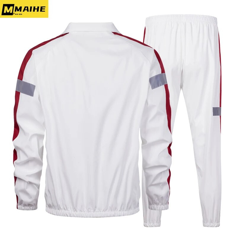 Új férfi alkalmi tréningruha 2023 tavaszi Harajuku szettek Férfi utcai ruházat kocogó sportruha dzseki + nadrág 2 részes ruházati készlet, ruházat