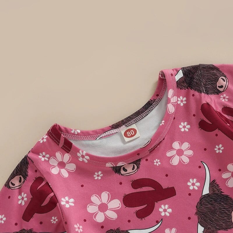 Kislány nadrágkosztüm, alkalmi utcai parti, rövid ujjú kerek nyakú bika felsők + fodros nadrág