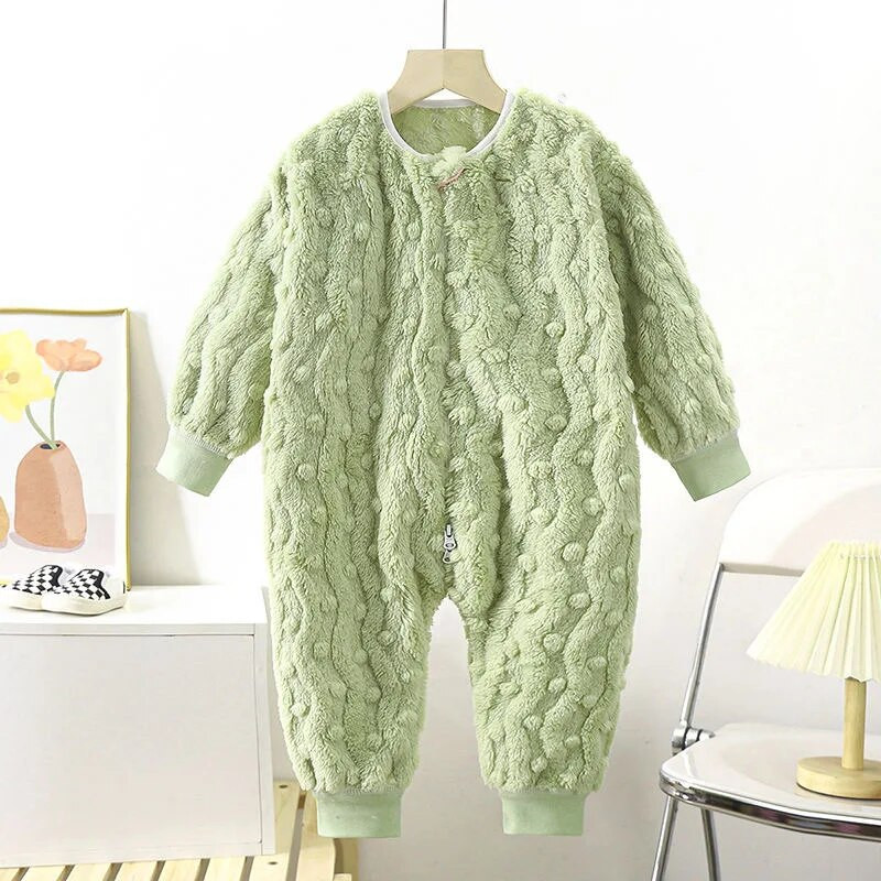 Kislányok Fiú Ruhák Újszülött Flanel Jumpsuit Téli Gyerekek Hosszú ujjú Nyomda 0-2Yeas