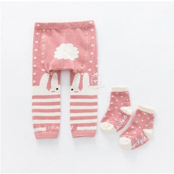 Baby Boy Girl Cartoon PP Παντελόνι με Sox Infant Toddler Ζώο από βαμβακερό ελαστικό παντελόνι παντελόνι Skinny παντελόνι Παιδικό καλσόν άνοιξη